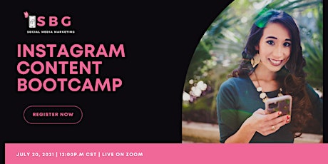 Instagram Content Bootcamp- LIVE w/Christina of SBG primary image