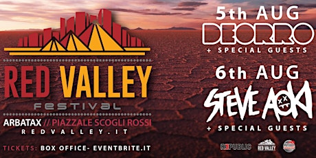 Immagine principale di Red Valley Festival 2015 ❂ w. STEVE AOKI ❂ DEORRO ❂ Arbatax - Sardegna 