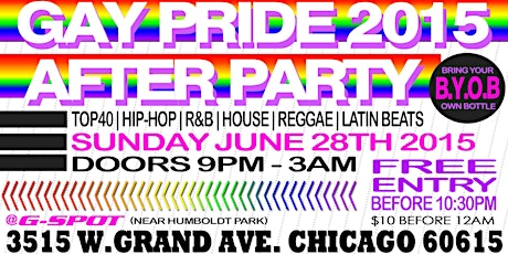 CHICAGO GAY PRIDE AFTER PARTY 2015 primary image