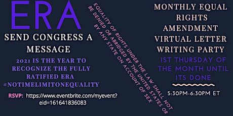Equal Rights Amendment (ERA) Letter Writing Party - Monthly! tickets