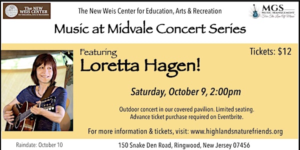 Music at Midvale presents: Loretta Hagen!
