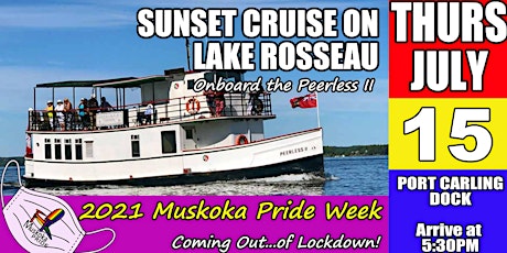 Muskoka Pride Week Sunset Cruise on the Peerless II