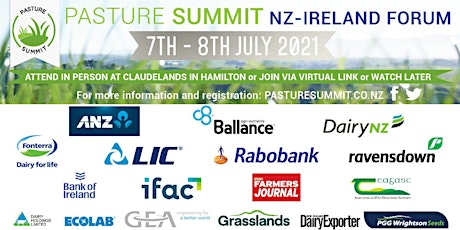 Primaire afbeelding van Pasture Summit NZ-Ireland Forum 2021