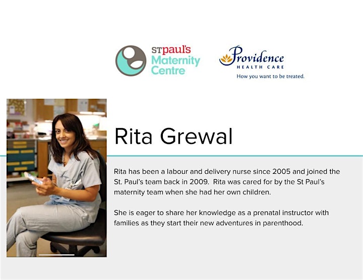 SPH Virtual Prenatal Workshop - Labour and Delivery with Rita image