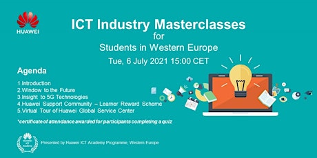 Imagen principal de Industry Masterclasses for Students in Western Europe - 6th July 2021