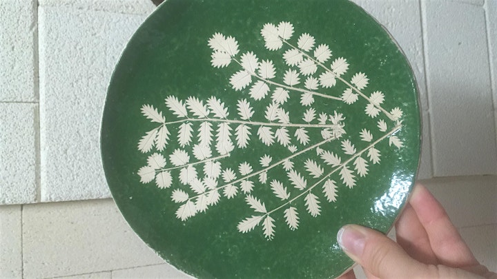 Botanical nature printing in clay image