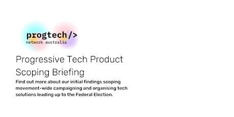 Progressive Tech  Product Scoping Briefing primary image