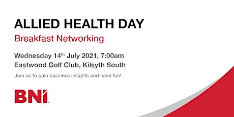 Allied Health Business Networking Breakfast - July 14 primary image