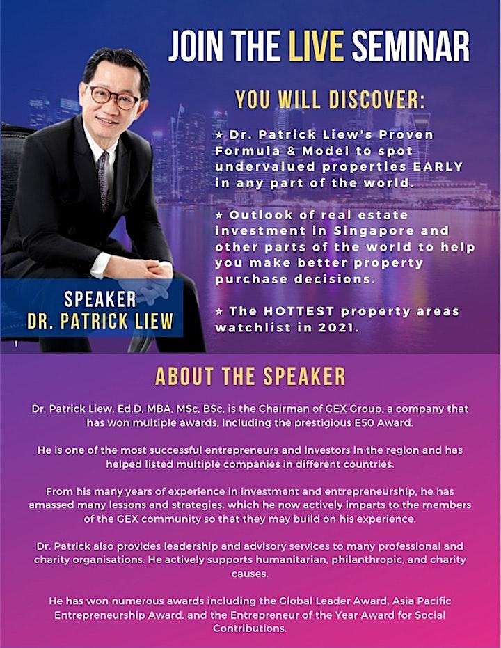 FREE Seminar: Insider Tips In Property Investing by Dr. Patrick Liew image