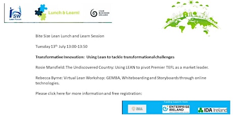 Bite Size Lean- Lunch and Learn-Transformative Innovation primary image