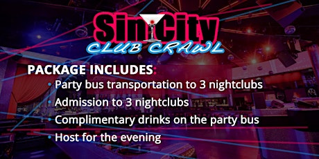 Pool party tours, Sin City Club Crawl, Party Bus Tours