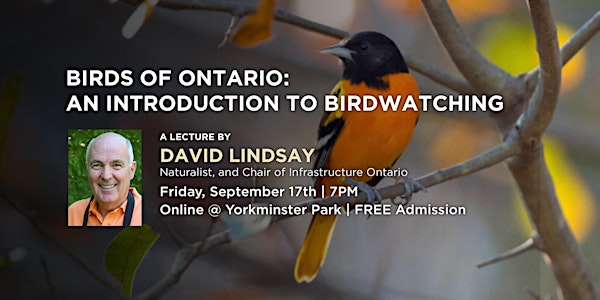 YP Speakers Series - Birds of Ontario: An introduction to Birdwatching