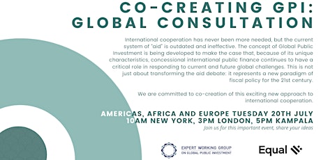 Primaire afbeelding van Co-creating GPI: Global Consultation - Americas, Africa and Europe