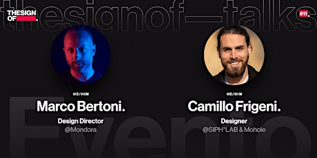 Immagine principale di #11 thesignof — talks // Marco Bertoni & Camillo Frigeni 