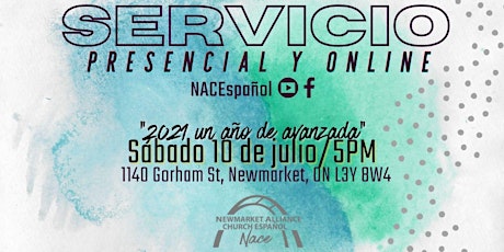 Imagen principal de Servicio Congregacional NACE (Sabado 10 de Julio - 5 pm)