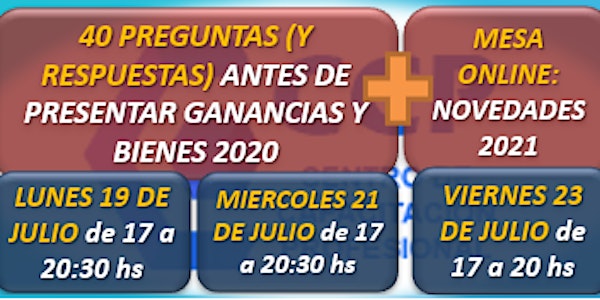 JORNADAS ESPECIALES GANANCIAS 2020 + NOVEDADES 2021 (IOL)