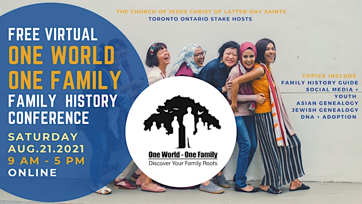 One World One Family -  FREE Virtual Family History Conference ( 2021) image