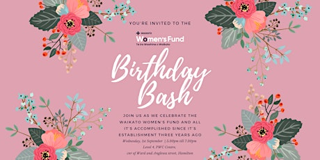 Waikato Women's fund Third Birthday Celebration