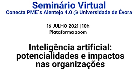Imagem principal de Seminário Virtual - Inteligência artificial: potencialidades e impactos.