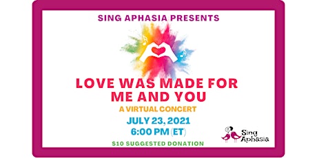 Primaire afbeelding van Sing Aphasia Summer Virtual Concert