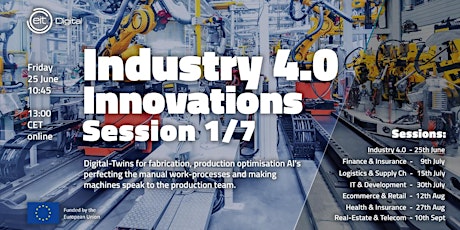 Primaire afbeelding van Industry 4.0 Innovations Conference | Session 1of7