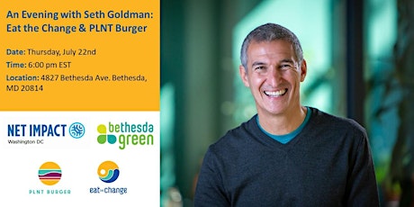 An Evening with Seth Goldman: Eat the Change & PLNT Burger primary image