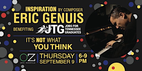 Inspirational pianist Eric Genuis benefiting JTG.  It's not what you think. primary image