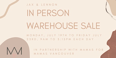 Jax & Lennon Summer 2021 Warehouse Sale primary image