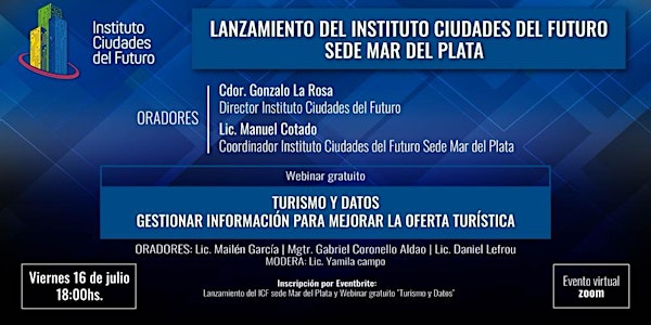 Lanzamiento del ICF sede Mar del Plata y Webinar gratuito "Turismo y Datos"