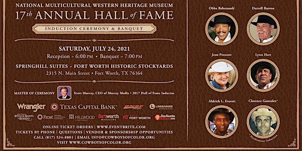Natl. Multicultural Western Heritage Museum Hall of Fame Induction Banquet