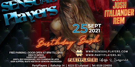 Primaire afbeelding van Sensual Players Birthday bash