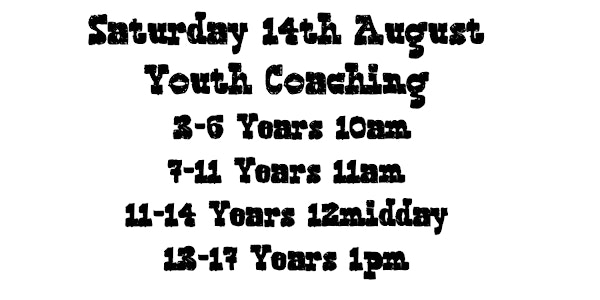 Saturday 14th August Youth Climbing Sessions BoulderWorld