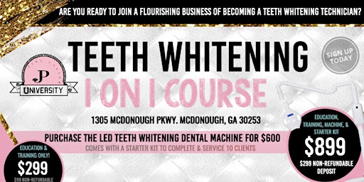 Teeth Whitening 101 Course $299 primary image