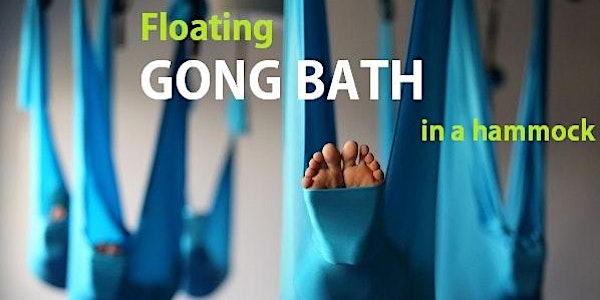 Floating GONG BATH in a hammock