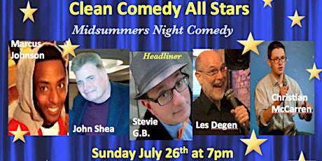 Clean Comedy All Stars - Midsummer Nights Comedy primary image