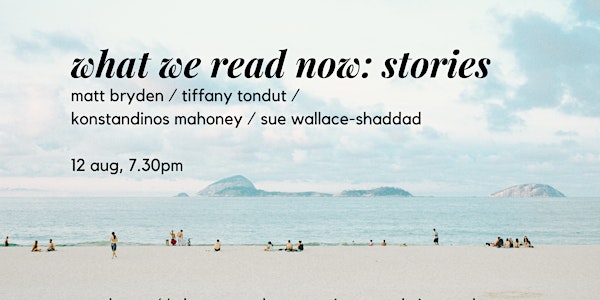 What we read now poetry reading - stories