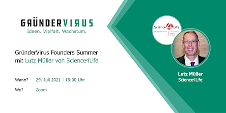 Hauptbild für GründerVirus Founders Summer: Science4Life