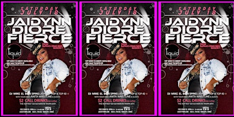 JAIDYNN DIORE FIERCE FROM RUPAUL'S DRAG RACE SEASON 7 DEBUT LIVE PERFORMANCE @ LIQUID TAMPA ON JULY 18TH! primary image