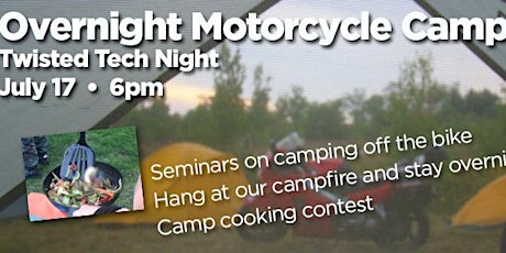 Overnight Motorcycle Campout at Twisted Throttle primary image