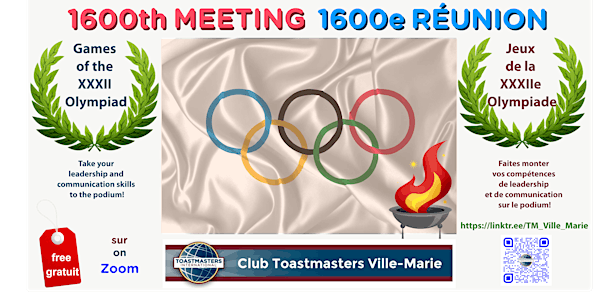 Club Toastmasters Ville-Marie (rencontre hebdomadaire)
