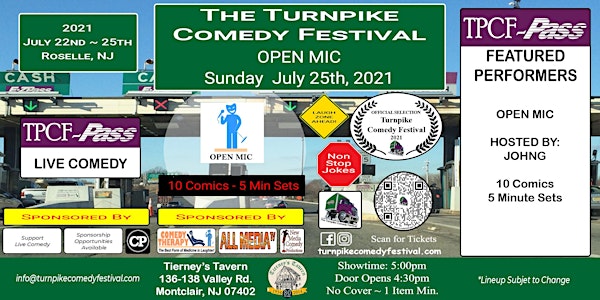 Turnpike Comedy Festival Open Mic - July 25th