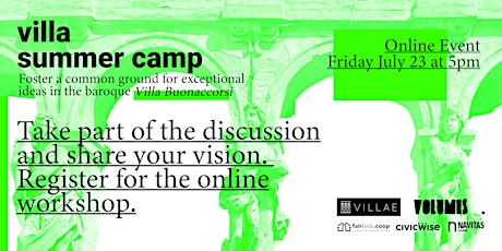 Immagine principale di VILLA SUMMER CAMP | Online Workshop 