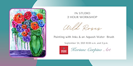 Learn to Paint Abstract Wild Roses with Alcohol Inks and a Water brush