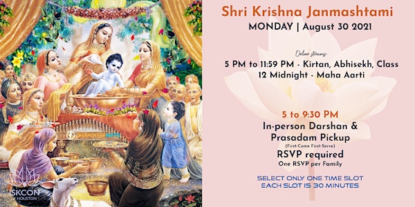 Shri Krishna Janmashtami at ISKCON of Houston 2021 7 PM