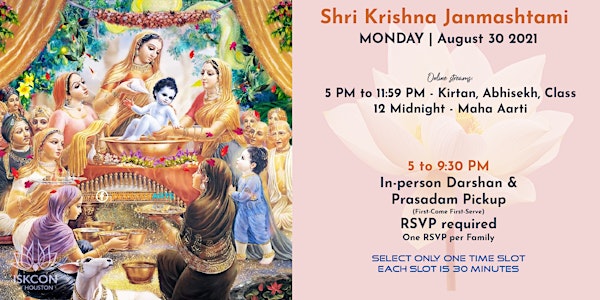 Shri Krishna Janmashtami at ISKCON of Houston 2021 9 PM