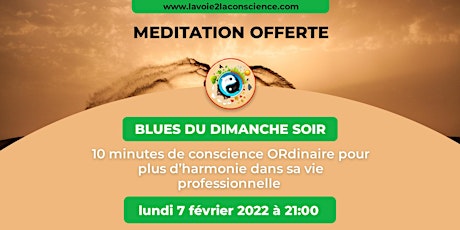 MEDITATION MENSUELLE : BLUES DU DIMANCHE SOIR tickets