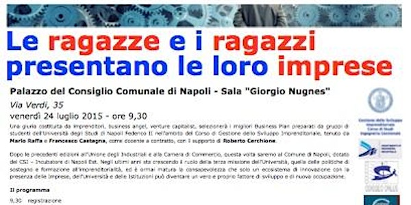 Le ragazze e i ragazzi presentano le loro imprese