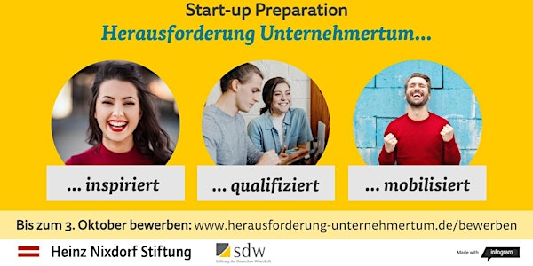 Online-Infotermine: Start-up Preparation mit Herausforderung Unternehmertum
