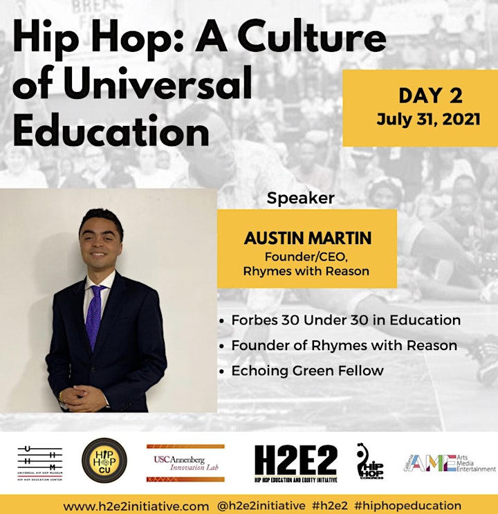 H2E2 Summer Institute presents "Hip Hop: A Culture of Universal Education" image