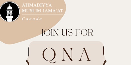 Question and Answers with Ahmadiyya Jamaat Toronto primary image